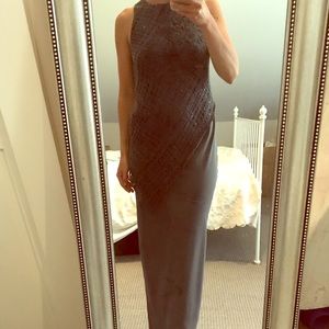 Authentic Brunello Cucinelli grey silk gown